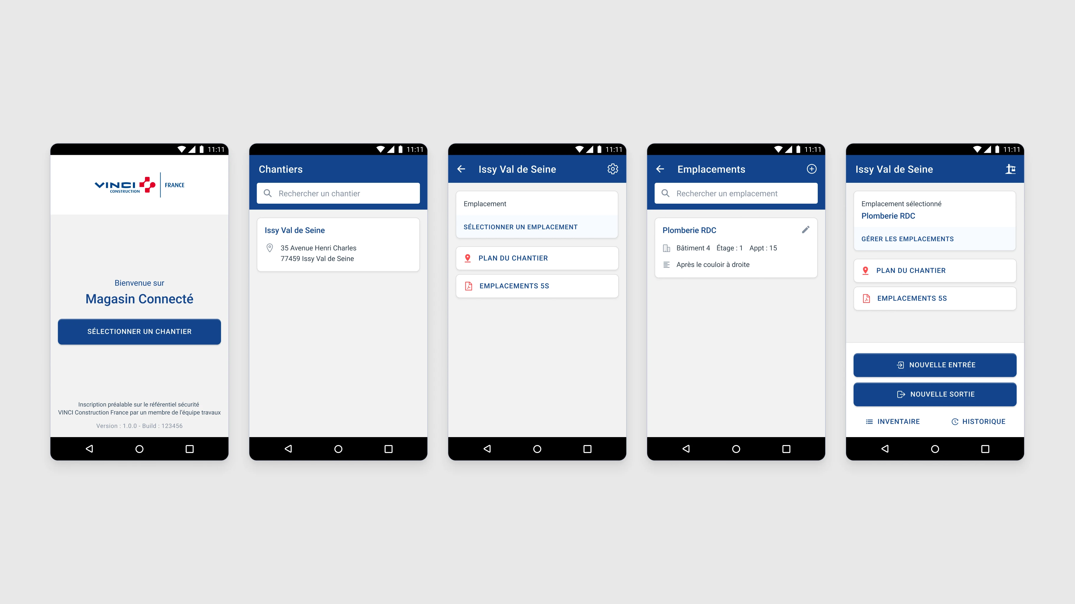 Vinci Construction — UI